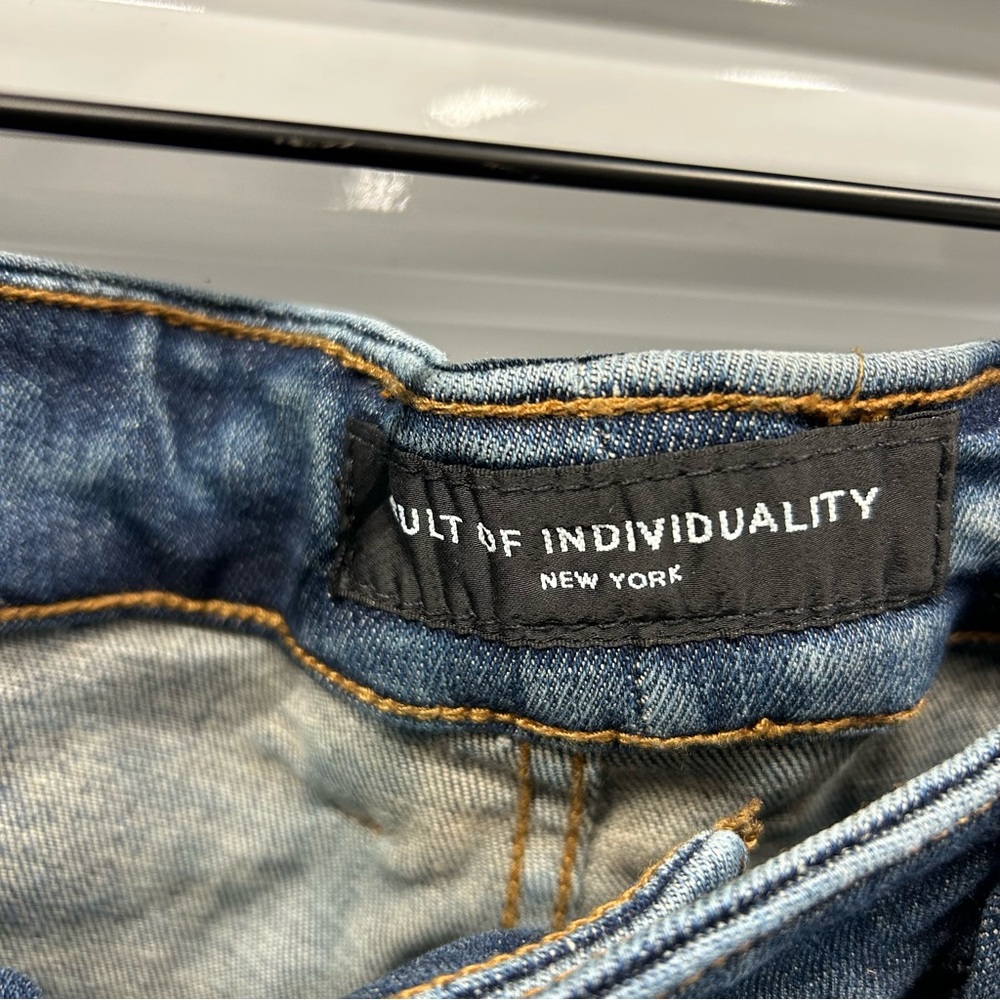 Cult of Individuality Rocker Slim Stretch Straight Japanese Selvedge Jeans 38/32 - Picture 7 of 16